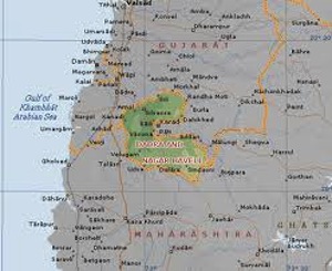 dadra an nagar haveli, physical map of india, union territories, states