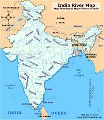 ganges, river map of india, geography of india
